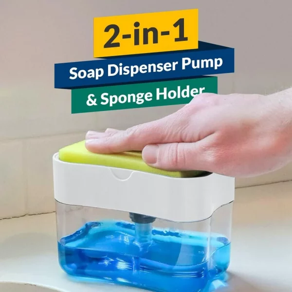 2 in 1 Pump Soap Dispenser and Sponge Caddy 1 600x600 1